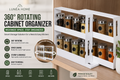 LUNÉA HOME 360° Rotating Spice Rack Organizer | Space Saving Cabinet Storage Shelf