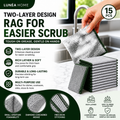 LUNÉA HOME Double-Sided Kitchen Cleaning Cloths | Multi-Purpose Scouring Pads