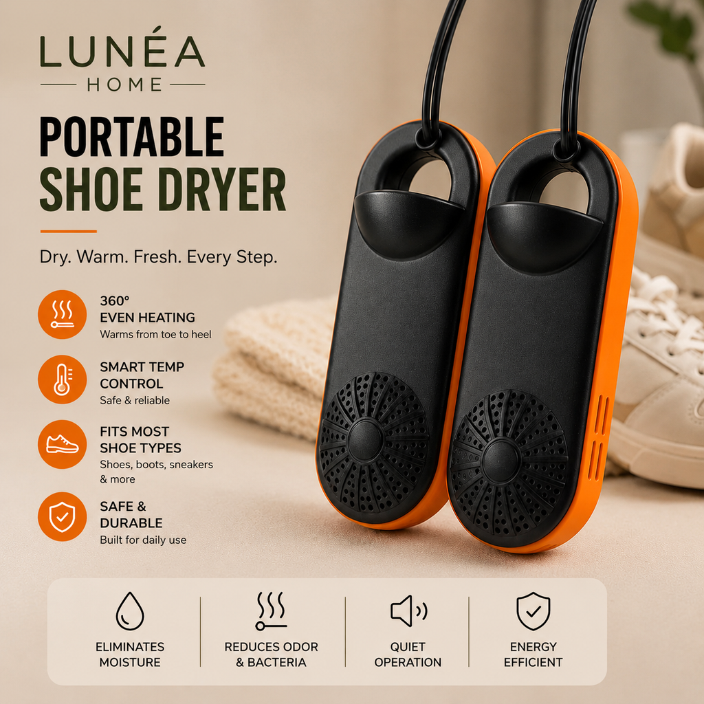 LUNÉA HOME Portable Shoe Dryer | Fast Drying Electric Boot Dryer